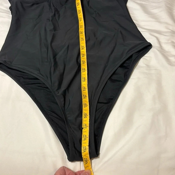 CUPSHE Women's V Neck Criss Cross Backless Rib One Piece Swimsuit Plunge XXL - Picture 11 of 13